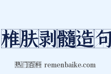 椎肤剥髓造句是什么意思的图片